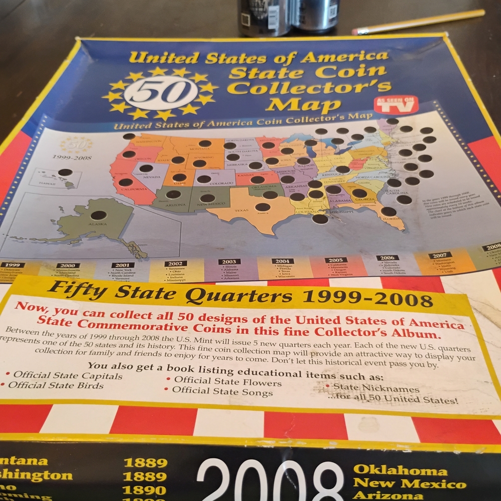 United States State Coin Collector's Map -‎ Multicolor